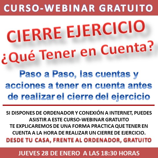 Webinar Creacion empresas Curso Contabilidad fiscalidad y programa contable