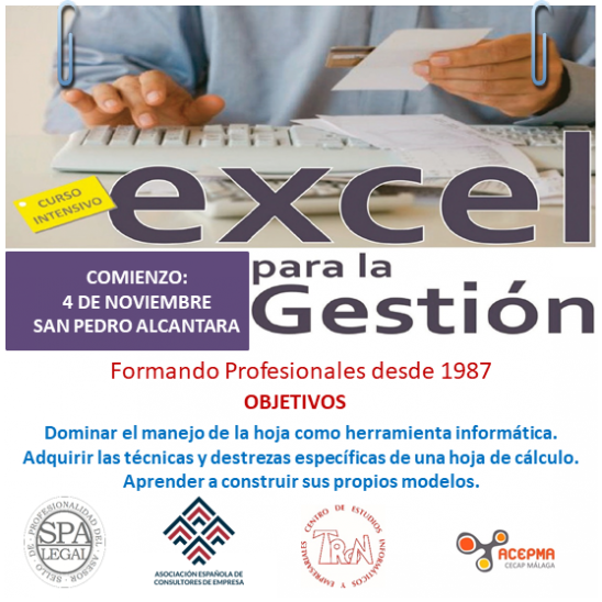 Publicidad Curso Excel en Marbella
