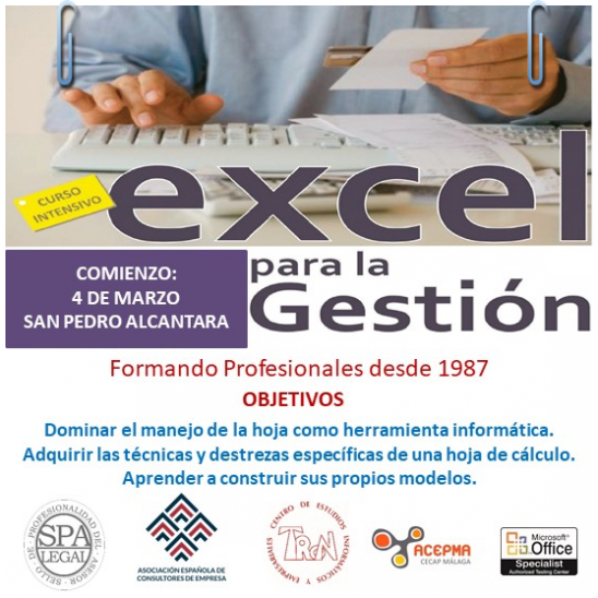 Publicidad Curso Excel en Marbella