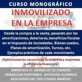 Curso Monográfico Inmovilizado en la empresa