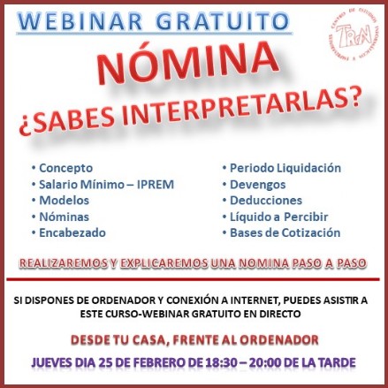 Webinar Nóminas Curso Contabilidad fiscalidad y programa contable