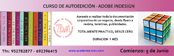 Publicidad Curso indesing en Marbella