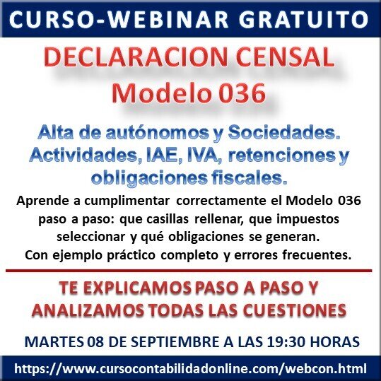 Curso Contabilidad fiscalidad y programa contable