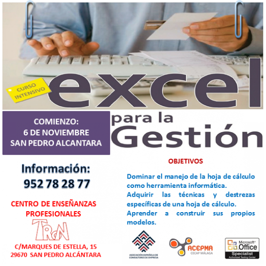 Publicidad Curso Excel en Marbella
